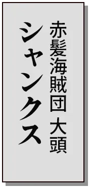 赤髪海賊団 大頭 シャンクス